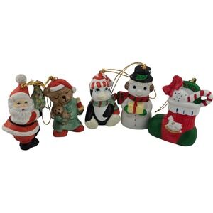 CITGO‎ Vintage Christmas Ornaments Lot Bear Penguin Frosty 5pc 1992-93 7-Eleven